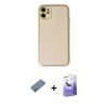 MARSİLYAN™- iPhone 12 Kılıf Yadigar Klasik - Siyah Bilvis 5in1 5D Magic Hayalet Cam Ekran Koruyucu + Shine Kamera Lens Koruma Cam - SABE