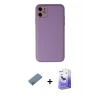 MARSİLYAN™- iPhone 12 Kılıf Yadigar Klasik - Siyah Bilvis 5in1 5D Magic Hayalet Cam Ekran Koruyucu + Shine Kamera Lens Koruma Cam - SABE