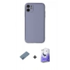 MARSİLYAN™- iPhone 12 Kılıf Yadigar Klasik - Siyah Bilvis 5in1 5D Magic Hayalet Cam Ekran Koruyucu + Shine Kamera Lens Koruma Cam - MI