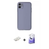 MARSİLYAN™- iPhone 12 Kılıf Yadigar Klasik - Siyah Bilvis 5in1 5D Magic Hayalet Cam Ekran Koruyucu + Renkli Kamera Lens Koruma Cam - YL