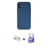 MARSİLYAN™- iPhone 12 Kılıf Yadigar Klasik - Siyah Bilvis 5in1 5D Magic Hayalet Cam Ekran Koruyucu + Rainbow Kamera Lens Koruma Cam - YL