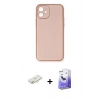 MARSİLYAN™- iPhone 12 Kılıf Yadigar Klasik - Siyah Bilvis 5in1 5D Magic Hayalet Cam Ekran Koruyucu + Renkli Kamera Lens Koruma Cam - YL