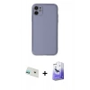 MARSİLYAN™- iPhone 12 Kılıf Yadigar Klasik - Siyah Bilvis 5in1 5D Magic Hayalet Cam Ekran Koruyucu + Rainbow Kamera Lens Koruma Cam - YL