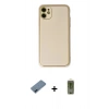 MARSİLYAN™- iPhone 12 Kılıf Yadigar Klasik - Siyah Joko Magic 5D Hayalet Cam + Metal Kamera Lens Koruma Cam - MI