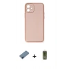 MARSİLYAN™- iPhone 12 Kılıf Yadigar Klasik - Siyah Joko Magic 5D Hayalet Cam + Metal Kamera Lens Koruma Cam - MI