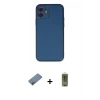 MARSİLYAN™- iPhone 12 Kılıf Yadigar Klasik - Siyah Joko Magic 5D Hayalet Cam + Pembe Shine Kamera Lens Koruma Cam
