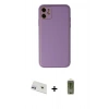 MARSİLYAN™- iPhone 12 Kılıf Yadigar Klasik - Siyah Joko Magic 5D Hayalet Cam + Rainbow Kamera Lens Koruma Cam - MR