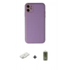MARSİLYAN™- iPhone 12 Kılıf Yadigar Klasik - Siyah Joko Magic 5D Hayalet Cam + Renkli Kamera Lens Koruma Cam - SI