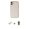 MARSİLYAN™- iPhone 12 Kılıf Yadigar Klasik - Siyah Joko Magic 5D Hayalet Cam + Renkli Kamera Lens Koruma Cam - PE