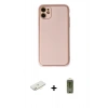 MARSİLYAN™- iPhone 12 Kılıf Yadigar Klasik - Siyah Joko Magic 5D Hayalet Cam + Renkli Kamera Lens Koruma Cam - SI