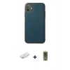 MARSİLYAN™- iPhone 12 Kılıf Yadigar Klasik - Siyah Joko Magic 5D Hayalet Cam + Renkli Kamera Lens Koruma Cam - SI