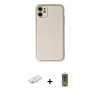 MARSİLYAN™- iPhone 12 Kılıf Yadigar Klasik - Siyah Joko Magic 5D Hayalet Cam + Renkli Kamera Lens Koruma Cam - SI
