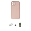 MARSİLYAN™- iPhone 12 Kılıf Yadigar Klasik - Siyah Joko Magic 5D Hayalet Cam + Renkli Kamera Lens Koruma Cam - SI