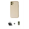 MARSİLYAN™- iPhone 12 Kılıf Yadigar Klasik - Siyah Joko Magic 5D Hayalet Cam + Şeffaf Kamera Lens Koruma Cam