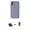 MARSİLYAN™- iPhone 12 Kılıf Yadigar Klasik - Siyah Joko Magic 5D Hayalet Cam + Şeffaf Kamera Lens Koruma Cam