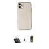 MARSİLYAN™- iPhone 12 Kılıf Yadigar Klasik - Siyah Joko Magic 5D Hayalet Cam + Şeffaf Kamera Lens Koruma Cam