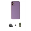 MARSİLYAN™- iPhone 12 Kılıf Yadigar Klasik - Siyah Joko Magic 5D Hayalet Cam + Şeffaf Kamera Lens Koruma Cam