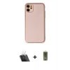 MARSİLYAN™- iPhone 12 Kılıf Yadigar Klasik - Siyah Joko Magic 5D Hayalet Cam + Şeffaf Kamera Lens Koruma Cam