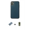MARSİLYAN™- iPhone 12 Kılıf Yadigar Klasik - Siyah Joko Magic 5D Hayalet Cam + Shine Kamera Lens Koruma Cam - MI
