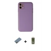 MARSİLYAN™- iPhone 12 Kılıf Yadigar Klasik - Siyah Joko Magic 5D Hayalet Cam + Shine Kamera Lens Koruma Cam - GD