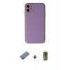 MARSİLYAN™- iPhone 12 Kılıf Yadigar Klasik - Siyah Joko Magic 5D Hayalet Cam + Shine Kamera Lens Koruma Cam - SABE