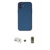 MARSİLYAN™- iPhone 12 Kılıf Yadigar Klasik - Siyah Joko Magic 5D Hayalet Cam + Yeşil Rainbow Kamera Lens Koruma Cam