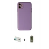MARSİLYAN™- iPhone 12 Kılıf Yadigar Klasik - Siyah Joko Magic 5D Hayalet Cam + Yeşil Rainbow Kamera Lens Koruma Cam