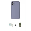 MARSİLYAN™- iPhone 12 Kılıf Yadigar Klasik - Siyah Joko Magic 5D Hayalet Cam + Yeşil Rainbow Kamera Lens Koruma Cam