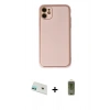 MARSİLYAN™- iPhone 12 Kılıf Yadigar Klasik - Siyah Joko Magic 5D Hayalet Cam + Yeşil Rainbow Kamera Lens Koruma Cam