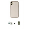 MARSİLYAN™- iPhone 12 Kılıf Yadigar Klasik - Siyah Joko Magic 5D Hayalet Cam + Yeşil Rainbow Kamera Lens Koruma Cam
