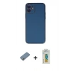 MARSİLYAN™- iPhone 12 Kılıf Yadigar Klasik - Siyah Polymer Nano Ekran Koruyucu + Metal Kamera Lens Koruma Cam - GD
