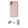 MARSİLYAN™- iPhone 12 Kılıf Yadigar Klasik - Siyah Polymer Nano Ekran Koruyucu + Shine Kamera Lens Koruma Cam - GS