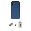 MARSİLYAN™- iPhone 12 Kılıf Yadigar Klasik - Siyah Polymer Nano Ekran Koruyucu + Shine Kamera Lens Koruma Cam - GS