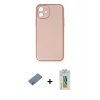MARSİLYAN™- iPhone 12 Kılıf Yadigar Klasik - Siyah Polymer Nano Ekran Koruyucu + Shine Kamera Lens Koruma Cam - GS
