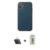 MARSİLYAN™- iPhone 12 Kılıf Yadigar Klasik - Siyah Polymer Nano Ekran Koruyucu + Kamera Lens Koruma Cam - SF