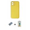 MARSİLYAN™- iPhone 12 Kılıf Yadigar Klasik - Siyah Polymer Nano Ekran Koruyucu + Shine Kamera Lens Koruma Cam - SABE