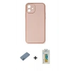 MARSİLYAN™- iPhone 12 Kılıf Yadigar Klasik - Siyah Polymer Nano Ekran Koruyucu + Shine Kamera Lens Koruma Cam - MI