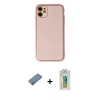 MARSİLYAN™- iPhone 12 Kılıf Yadigar Klasik - Siyah Polymer Nano Ekran Koruyucu + Shine Kamera Lens Koruma Cam - MI