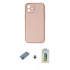MARSİLYAN™- iPhone 12 Kılıf Yadigar Klasik - Siyah Polymer Nano Ekran Koruyucu + Shine Kamera Lens Koruma Cam - GD