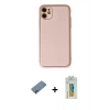 MARSİLYAN™- iPhone 12 Kılıf Yadigar Klasik - Siyah Polymer Nano Ekran Koruyucu + Shine Kamera Lens Koruma Cam - PE