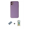 MARSİLYAN™- iPhone 12 Kılıf Yadigar Klasik - Siyah Polymer Nano Ekran Koruyucu + Shine Kamera Lens Koruma Cam - MI