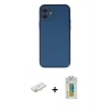 MARSİLYAN™- iPhone 12 Kılıf Yadigar Klasik - Siyah Polymer Nano Ekran Koruyucu + Renkli Kamera Lens Koruma Cam - YL