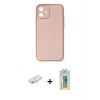 MARSİLYAN™- iPhone 12 Kılıf Yadigar Klasik - Siyah Polymer Nano Ekran Koruyucu + Renkli Kamera Lens Koruma Cam - YL