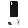 MARSİLYAN™- iPhone 12 Kılıf Yadigar Yansıma Serisi - Şeffaf Pasifik Cam Ekran Koruyucu + Kamera Lens Koruma Cam - SF