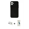 MARSİLYAN™- iPhone 12 Kılıf Yadigar Yansıma Serisi - Şeffaf Pasifik Cam Ekran Koruyucu + Rainbow Kamera Lens Koruma Cam - MR