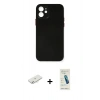 MARSİLYAN™- iPhone 12 Kılıf Yadigar Yansıma Serisi - Şeffaf Pasifik Cam Ekran Koruyucu + Renkli Kamera Lens Koruma Cam - SI