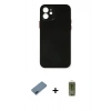 MARSİLYAN™- iPhone 12 Kılıf Yadigar Yansıma Serisi - Siyah Joko Magic 5D Hayalet Cam + Metal Kamera Lens Koruma Cam - MI