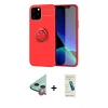 MARSİLYAN™- iPhone 12 Kılıf Yankı Form Prime - Şeffaf Pasifik Cam Ekran Koruyucu + Raze Metal Kamera Lens - KI