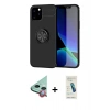 MARSİLYAN™- iPhone 12 Kılıf Yankı Form Prime - Şeffaf Pasifik Cam Ekran Koruyucu + Raze Metal Kamera Lens - KI