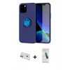 MARSİLYAN™- iPhone 12 Kılıf Yankı Form Prime - Şeffaf Pasifik Cam Ekran Koruyucu + Rainbow Kamera Lens Koruma Cam - MR